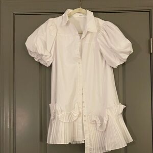 AUREUM White Puff Sleeve Dress